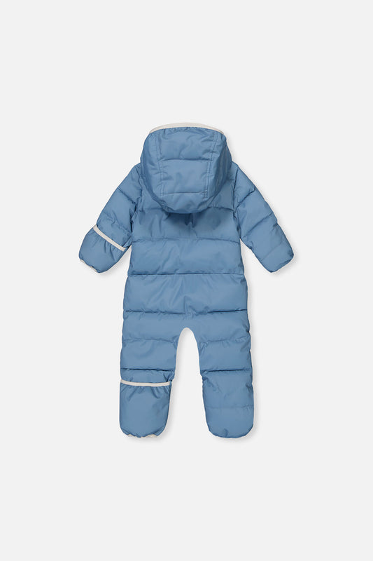 Baby Cloud One Piece Snowsuit Adapted For Car Seats Blue Grey-1