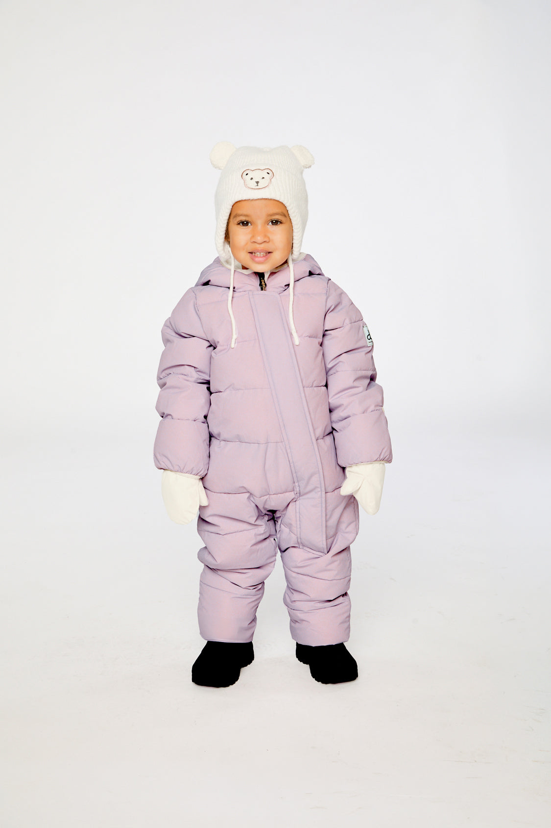 Baby Cloud One Piece Snowsuit Adapted For Car Seats Lavender-1