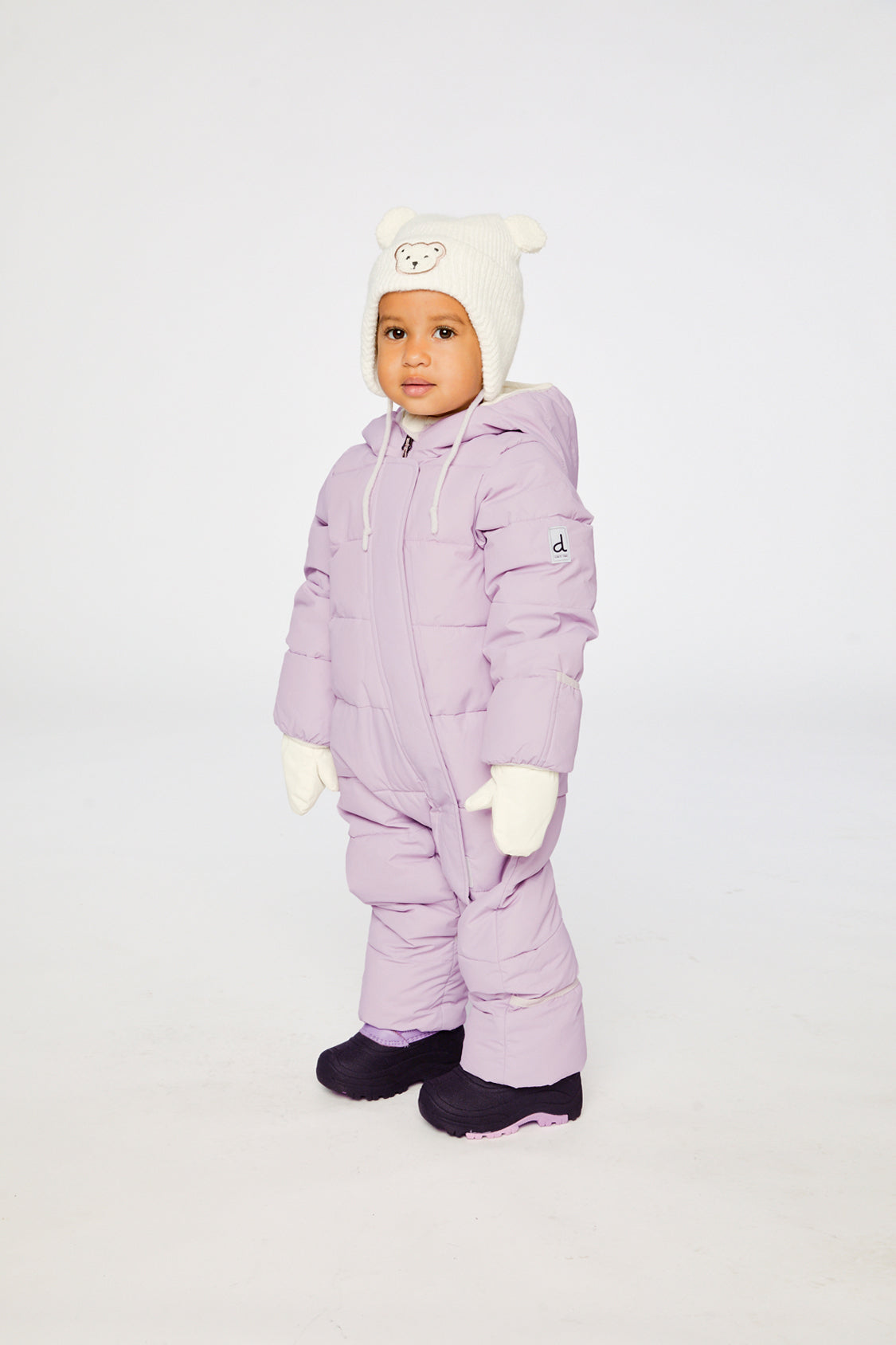 Baby Cloud One Piece Snowsuit Adapted For Car Seats Lavender-2