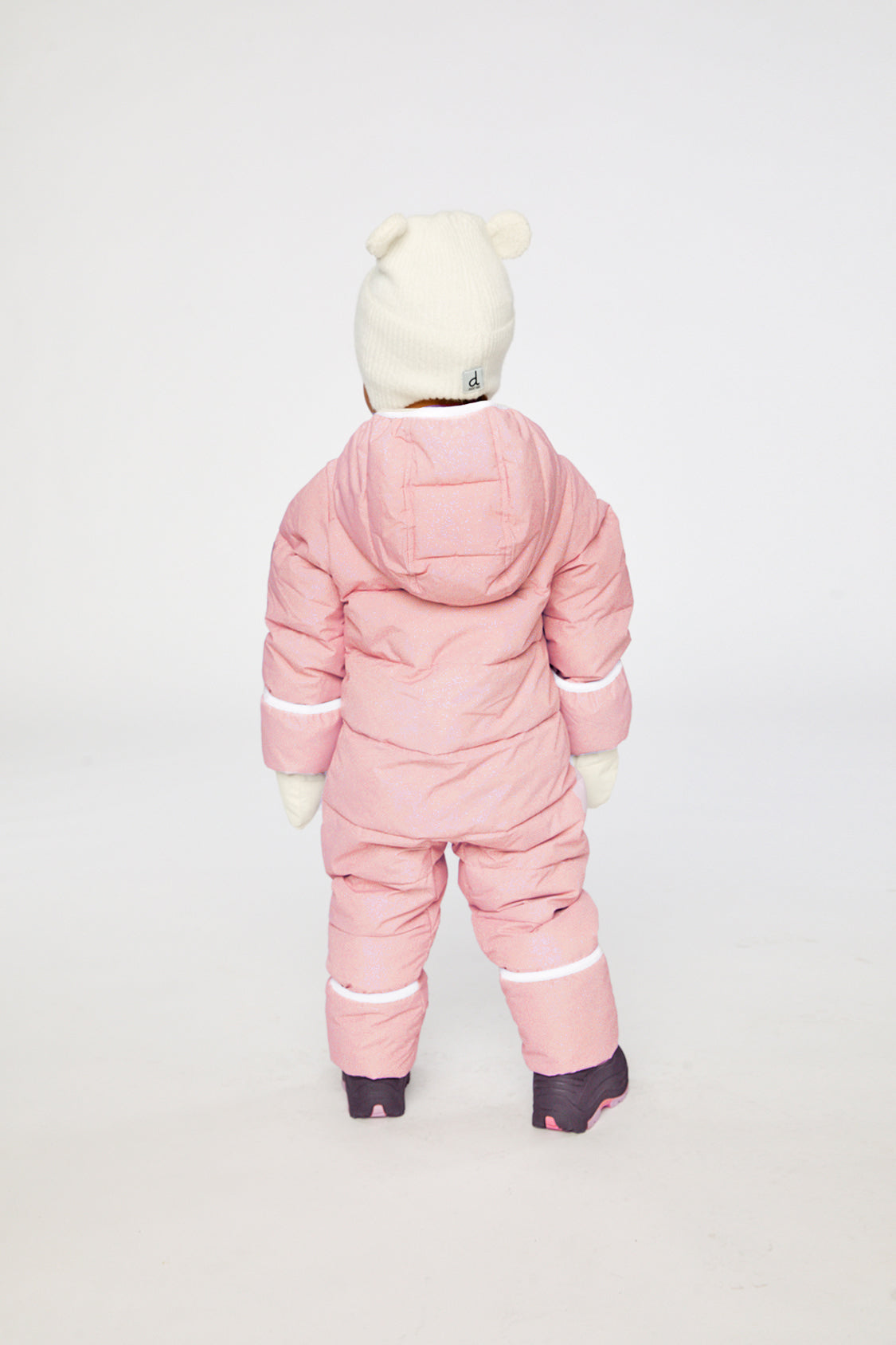 Baby Cloud One Piece Snowsuit Adapted For Car Seats Pale Dusty Pink-2
