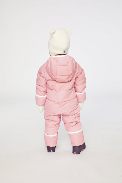 Baby Cloud One Piece Snowsuit Adapted For Car Seats Pale Dusty Pink-2