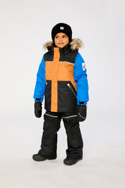 Two Piece Discover Snowsuit Black Brown And Blue-2