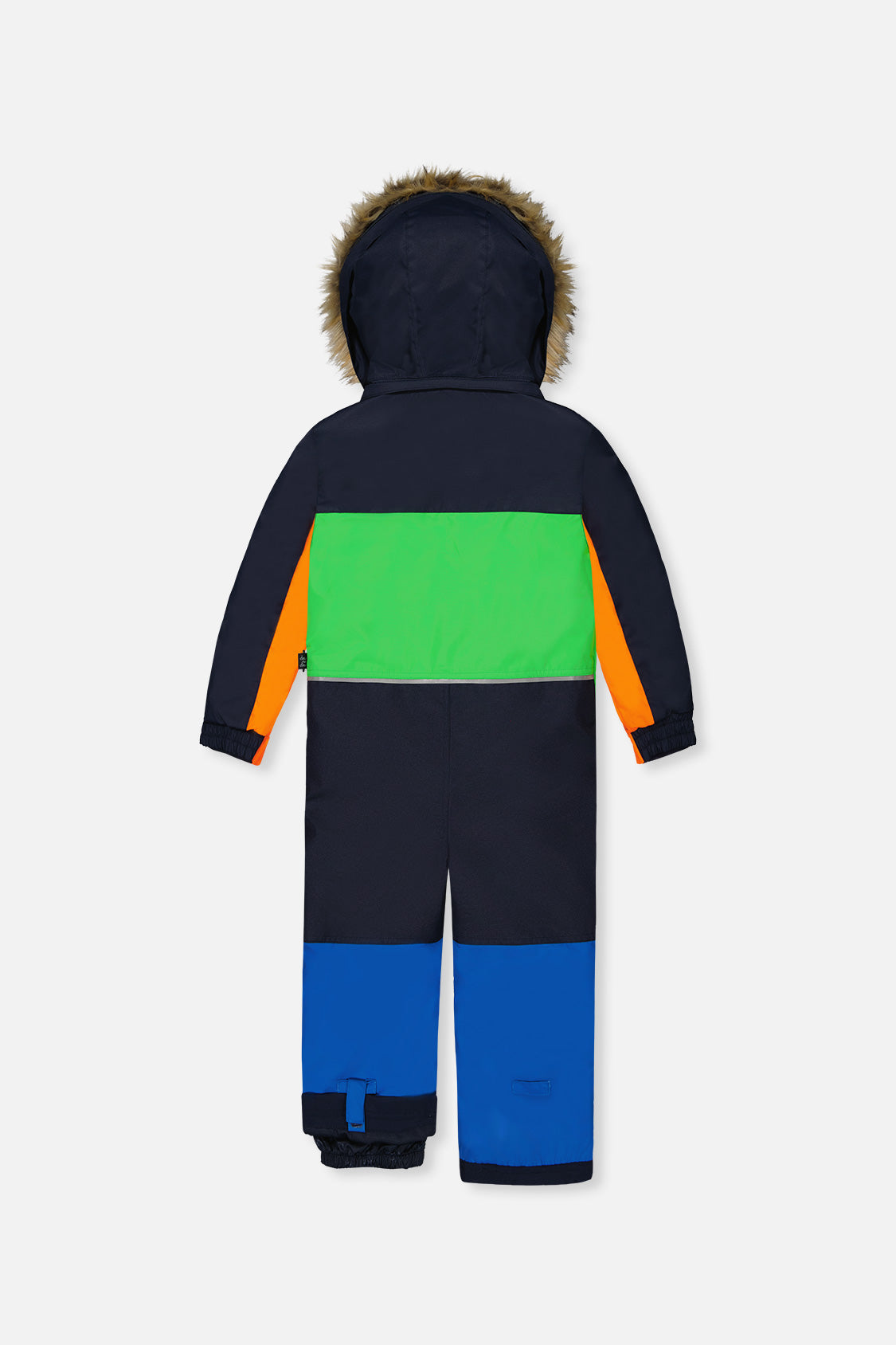 Kids One Piece Discover Snowsuit Blue Green And Orange-4
