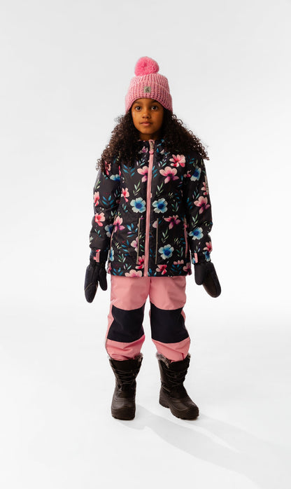 Light Weight Two Piece Chill Snowsuit Blue Floral Print-1