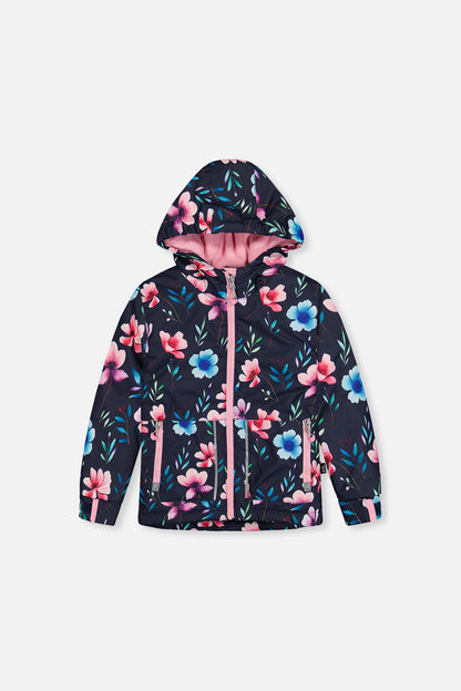 Light Weight Two Piece Chill Snowsuit Blue Floral Print-2