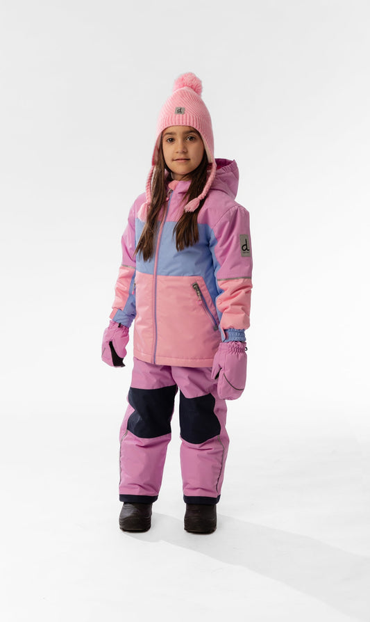 Light Weight Two Piece Chill Snowsuit Pink Blue And Mauve-1