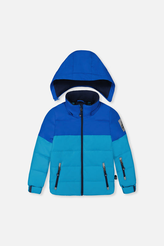 Two Piece Play Snowsuit Light And Dark Blue With Navy Pants-1