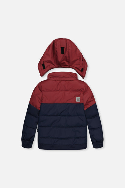 Two Piece Play Snowsuit Navy And Burgundy With Navy Pants-2