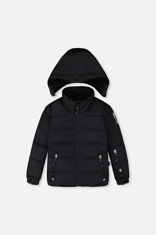 Two Piece Play Snowsuit Black With Black Pants-1