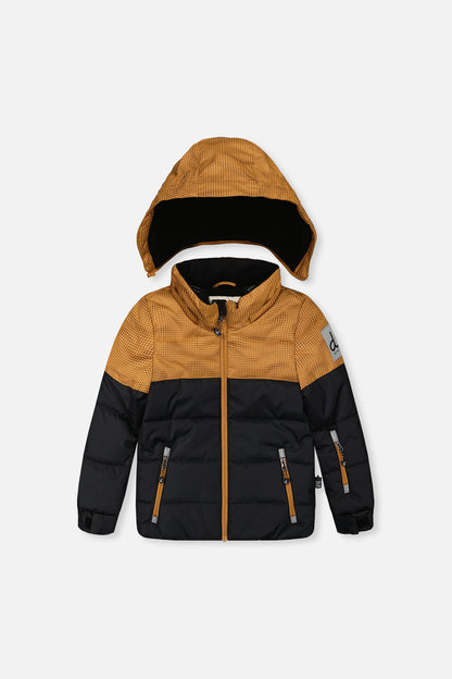 Two Piece Play Snowsuit Brown And Black With Brown Pants-1