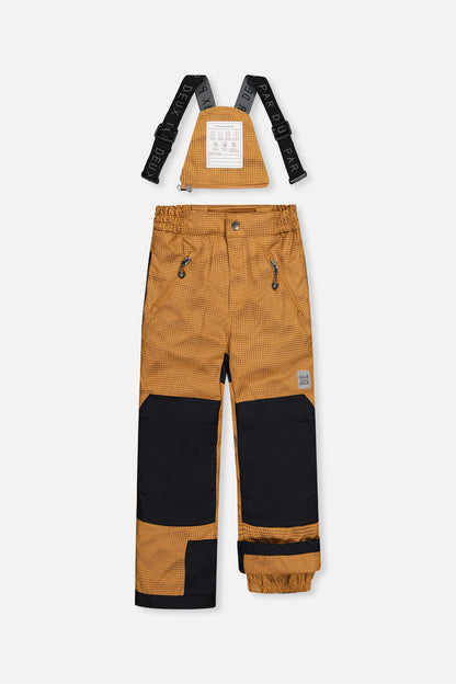 Two Piece Play Snowsuit Brown And Black With Brown Pants-4