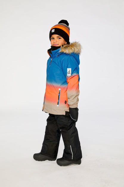 Two Piece Play Snowsuit Blue And Orange Gradient-2