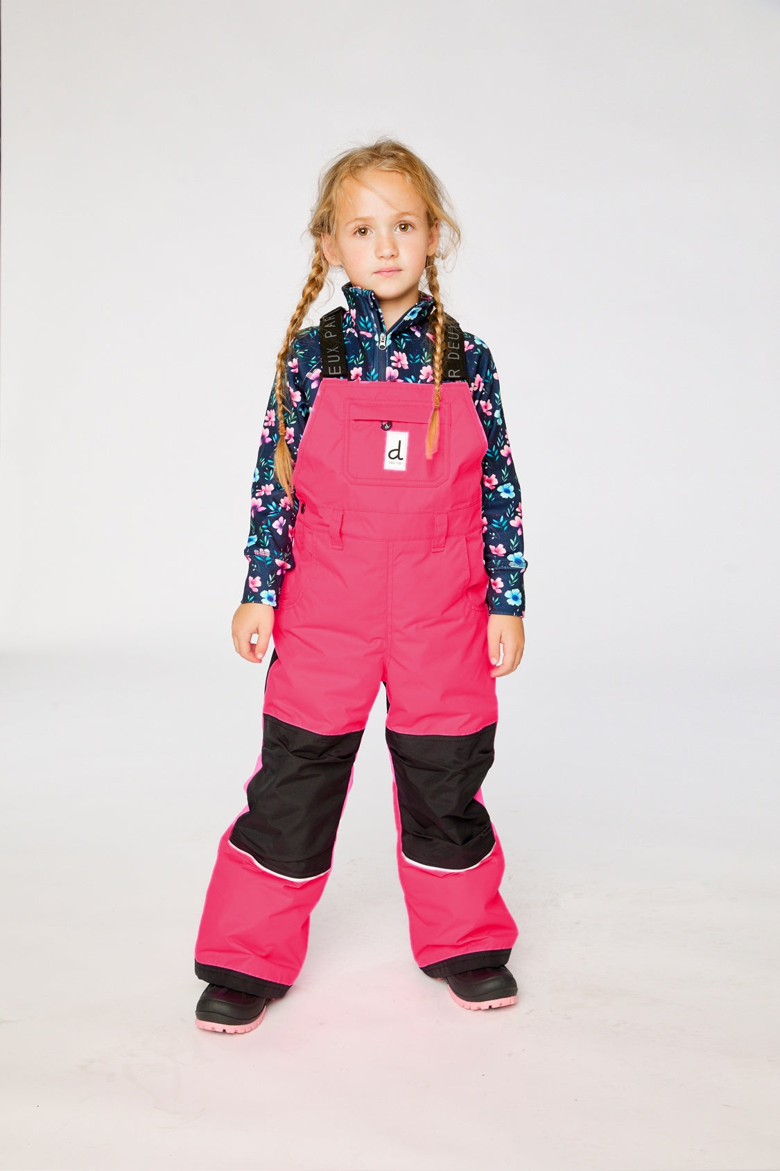 Play Overall Snow Bib Bright Pink-1