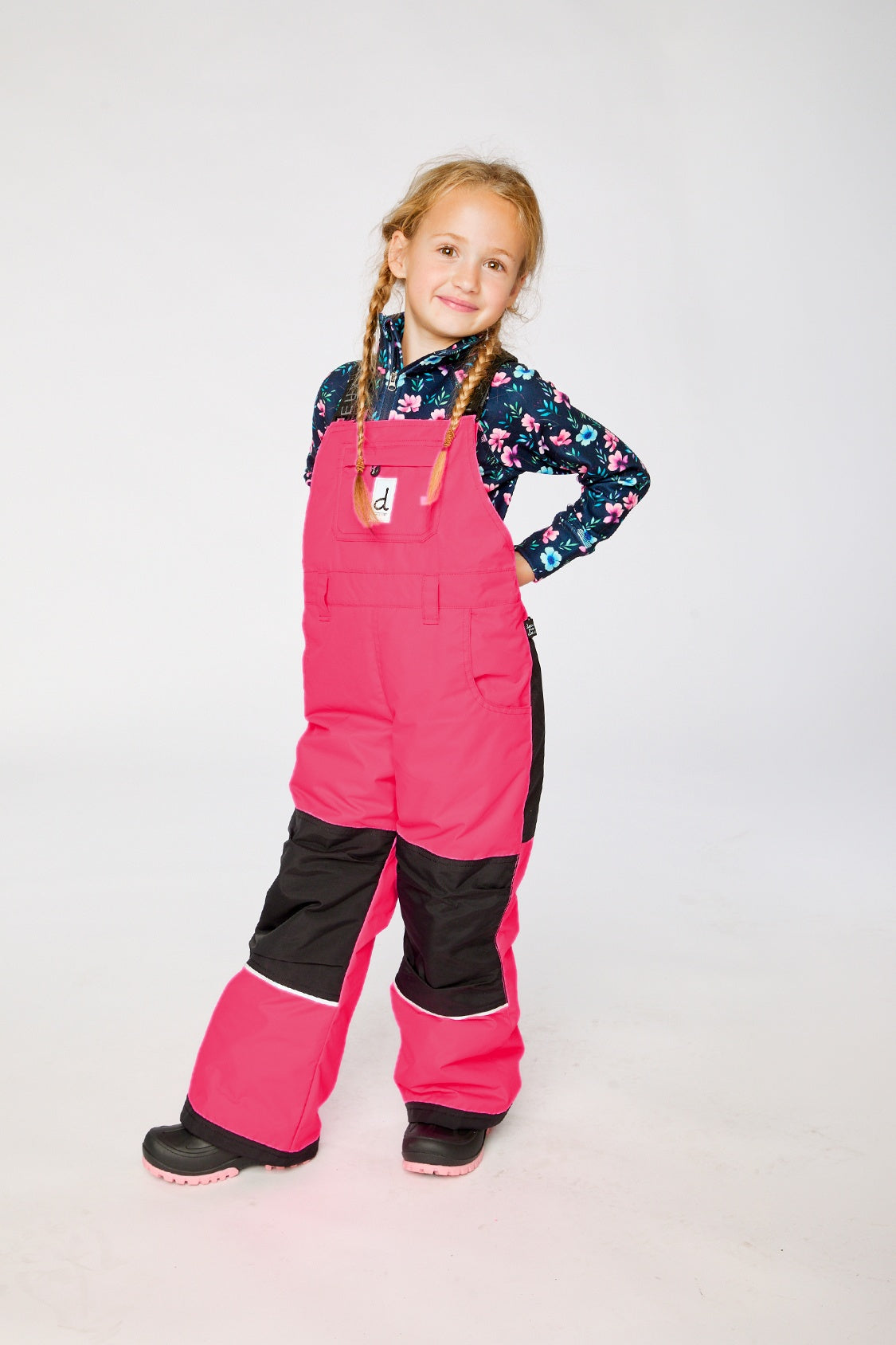 Play Overall Snow Bib Bright Pink-3