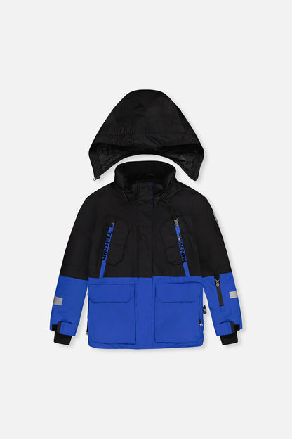Two Piece Teknik Snowsuit Royal Blue And Red-4