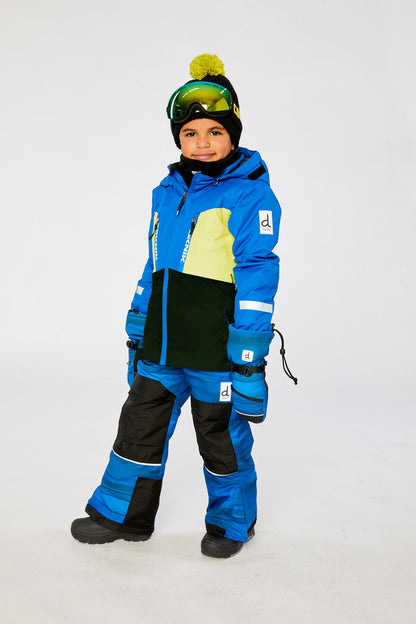 Two Piece Teknik Snowsuit Royal Blue And Yellow-2