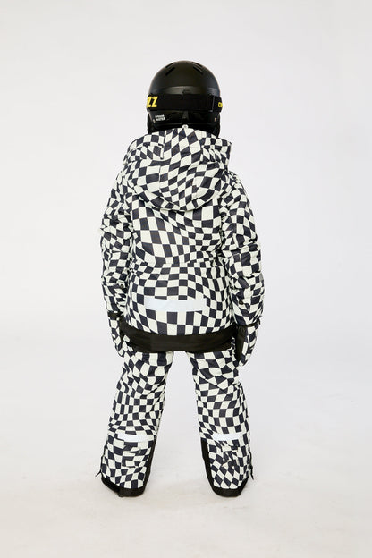 Two Piece Teknik Snowsuit White Checkered Print-3