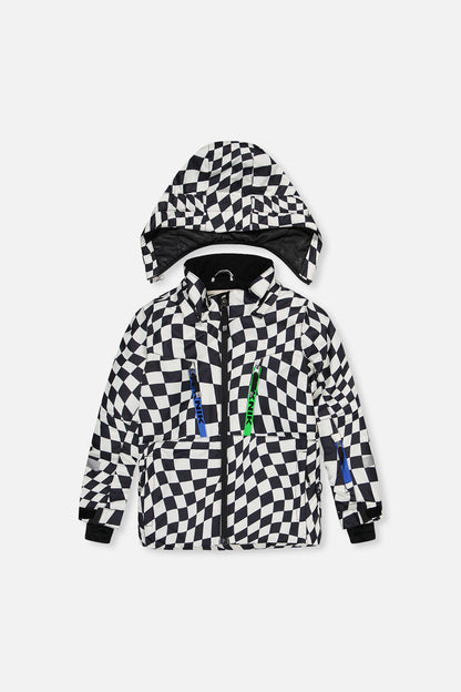 Two Piece Teknik Snowsuit White Checkered Print-4