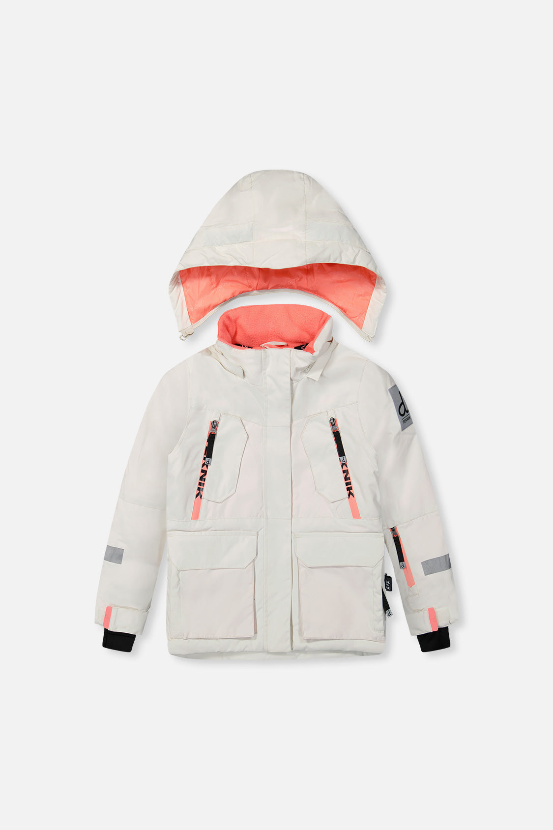 Two Piece Teknik Snowsuit Off-White And Pink With Black Pants-1