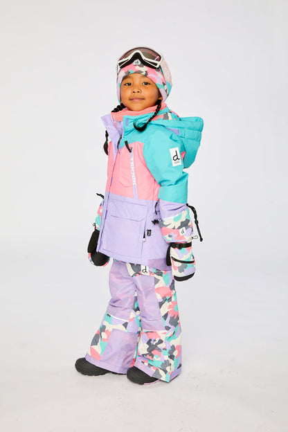Two Piece Teknik Snowsuit Turquoise Orange And Mauve-2