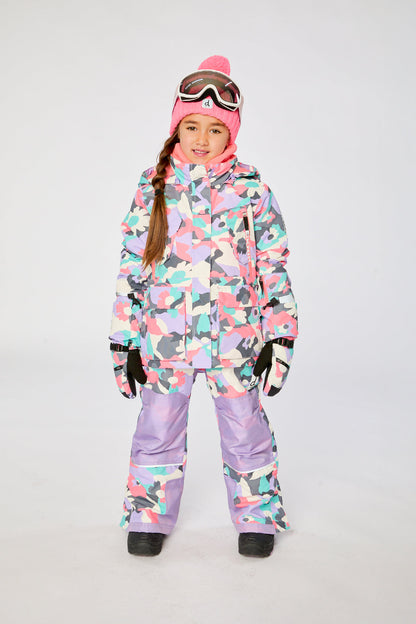Two Piece Teknik Snowsuit Coral Camouflage-1