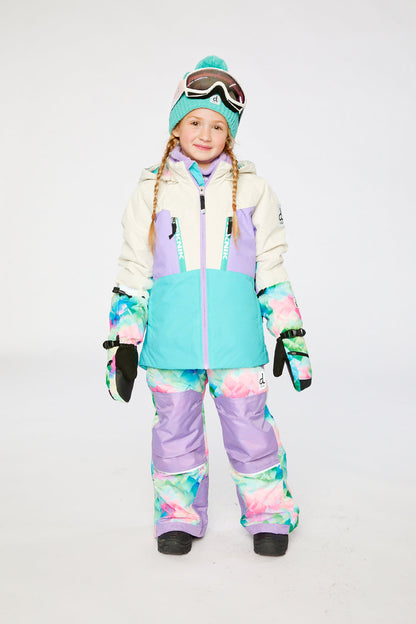 Two Piece Teknik Snowsuit Multicolored With A Diamond Pattern-1