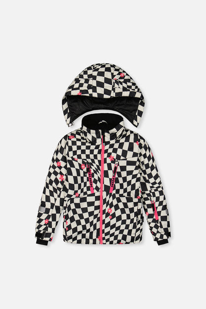 Two Piece Teknik Snowsuit Bright Pink And Checkered-4
