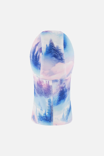 Polar Balaclava Blue And Pink Mountain Print-2