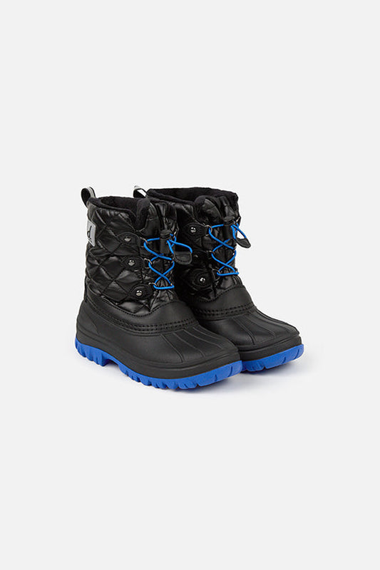 Quilted Winter Boots With Polar Fleece Lining Noir-0