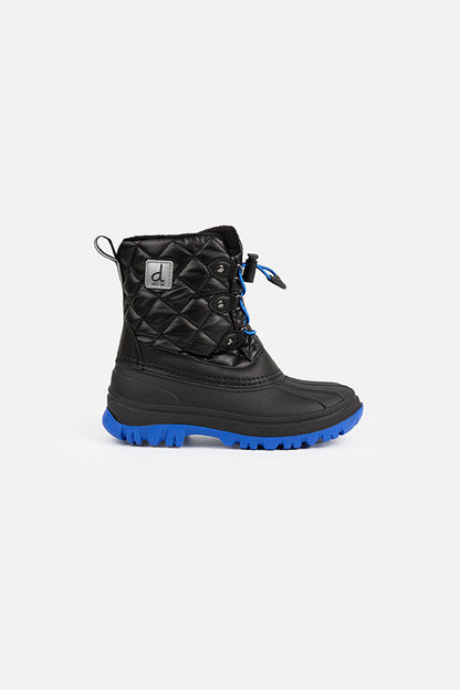 Quilted Winter Boots With Polar Fleece Lining Noir-2