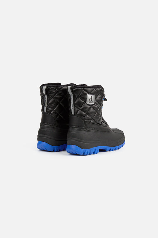 Quilted Winter Boots With Polar Fleece Lining Noir-1