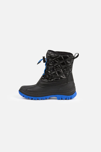 Quilted Winter Boots With Polar Fleece Lining Noir-3