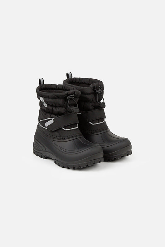 Rubberized Puffer Winter Boots Black-0