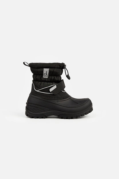 Rubberized Puffer Winter Boots Black-1