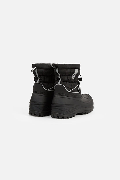 Rubberized Puffer Winter Boots Black-2