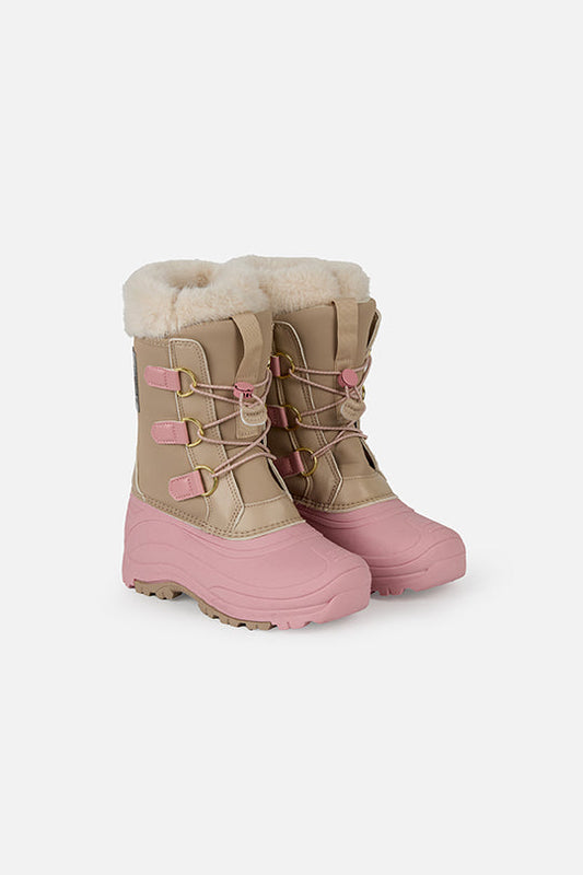 Winter Boots With Removable Lining Pale Dusty Pink-0