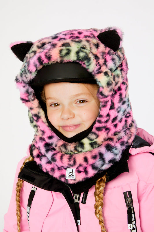 Oversized Polar Balaclava For Ski Helmet Multicolored Leopard Fur-1