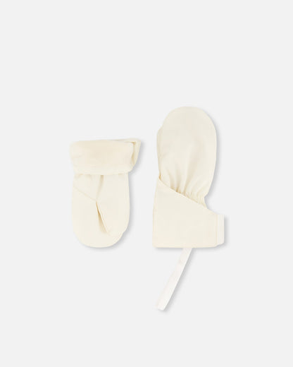 Lined Baby Mittens Off-White-0