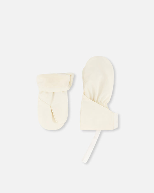 Lined Baby Mittens Off-White-0