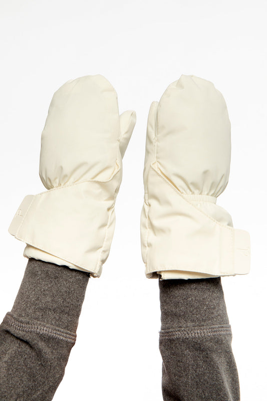 Lined Baby Mittens Off-White-1