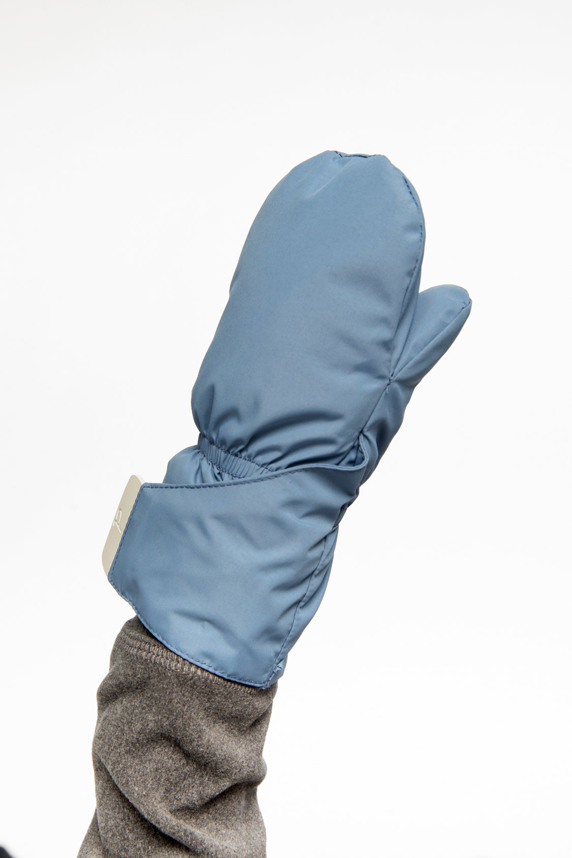 Lined Baby Mittens Blue-Grey-1