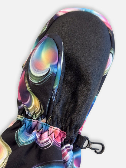 Play Baby Winter Mittens Black Heart Print-4