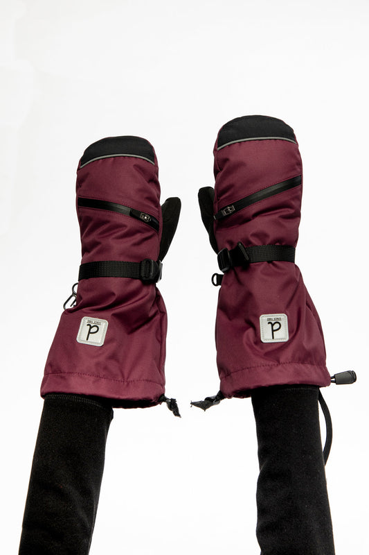 Teknik Winter Mittens Burgundy-1