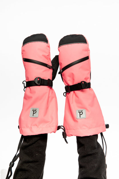 Teknik Winter Mittens Neon Coral-1