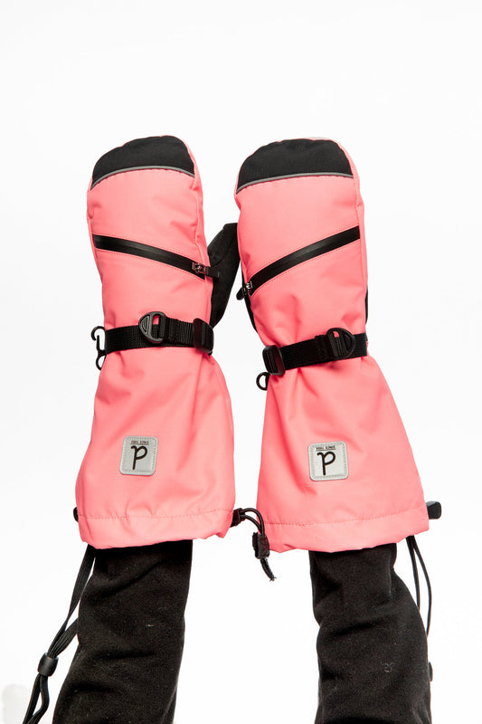 Teknik Winter Mittens Neon Coral-1
