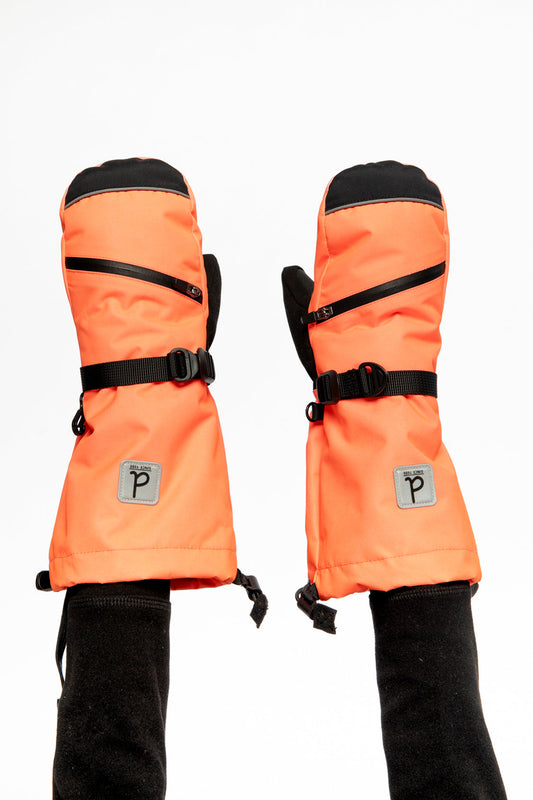 Teknik Winter Mittens Bright Orange-1
