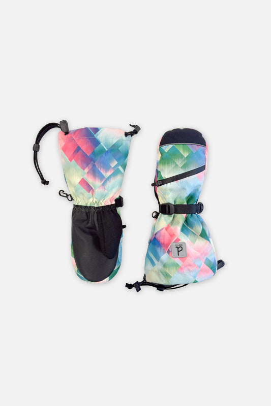 Teknik Winter Mittens Multicolored With Diamond Pattern-0