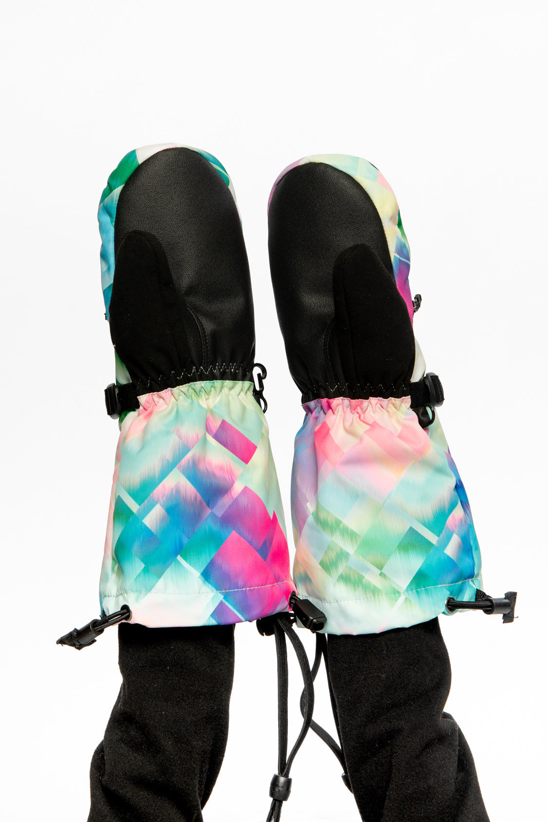 Teknik Winter Mittens Multicolored With Diamond Pattern-3