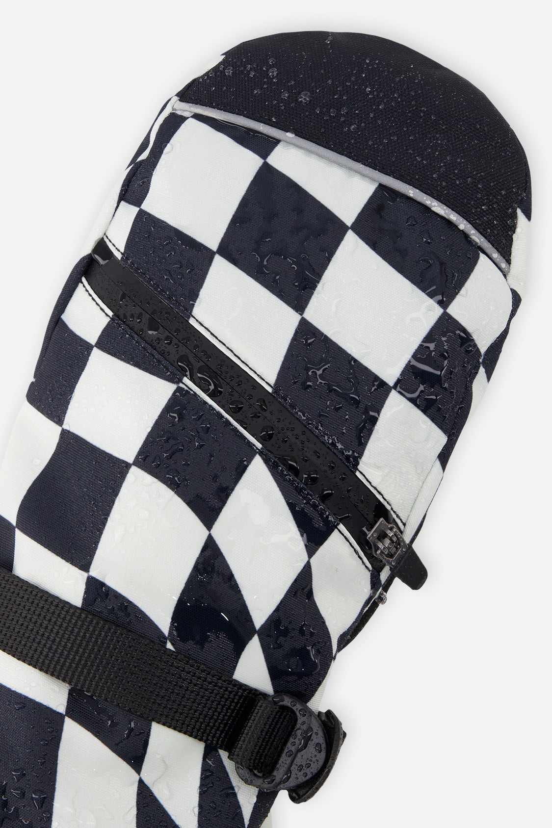 Teknik Winter Mittens White Checkered Print-3