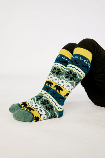 Baby Ski Socks Navy Blue-1
